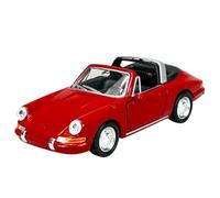 Welly Modelo Coche Compatible con Porsche 911 901 Targa Rojo ca 1/34-1/39 Modelo Metal Auto Die Cast Nuevo en Caja