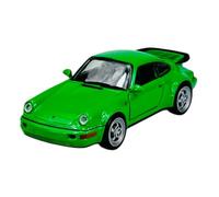 Welly Modelo Coche Compatible con Porsche 911 964 Turbo Coupe Verde 1988-1994 1/34-1/39 Metal Die Cast Nuevo