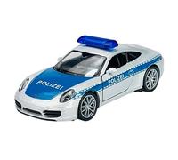 Welly Modelo Coche Compatible con Porsche 911 991 Carrera S Coupe Plata Policía ca 1/34 - 1/39 Metal Modelo Coche Die Cast Nuevo en Caja 43661