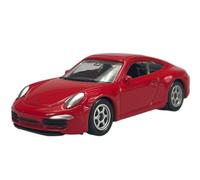 Welly Modelo Coche Compatible con Porsche 911 991 Carrera S Coupe Rojo ca 1/60 - 1/64 Metal Modelo Coche Die Cast Nuevo en Caja