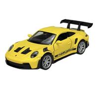 Welly Modelo Coche Compatible con Porsche 911 992 GT3 RS Coupe Amarillo ca 1/34-1/39 Metal Die Cast Nuevo en Caja