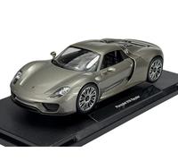Welly Modelo Coche Compatible con Porsche 918 Spyder Gris Plata A partir de 2013 ca 1/18 1:18 Modelo Metal Coche Die Cast Nuevo en Caja 18051
