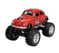 Welly Modelo Coche Compatible con VW Volkswagen Beetle Rojo Monster Truck Big Wheel ca 1/34-1/39 Modelo Metal Auto Die Cast Nuevo en Caja