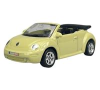 Welly Modelo Coche Compatible con VW Volkswagen New Beetle Convertible Amarillo Aprox. 1/60 - 1/64 1:60 7 cm Metal Modelo Coche Die Cast Nuevo en Caja