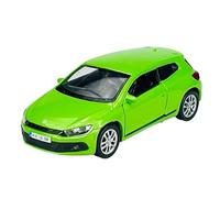 Welly Modelo Coche Compatible con VW Volkswagen Scirocco Coupe Verde 3ª Generación a partir de 2008 ca 1/34-1/39 Metal Die Cast Nuevo en Caja