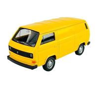 Welly Modelo Coche Compatible con VW Volkswagen T3 Transporter Kasten Amarillo 1979-1992 1/34-1/39 Modelo Metal Coche Die Cast Nuevo en Caja