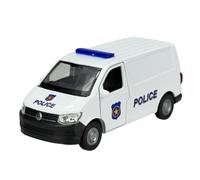 Welly Modelo Coche Compatible con VW Volkswagen T6 Police Blanco Transporter Kasten Versión T5 a partir de 2º Facelift 2015 ca 1/34-1/39 Modelo Metal Auto Die Cast Nuevo en Caja