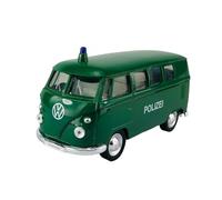 Welly Modelo Coche Compatible con Welly VW Volkswagen T1 Verde Policía Transporter Bully Bus 1950-1967 1/34-1/39 Metal Die Cast Nuevo