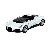 Welly - Modelo de coche compatible con Bugatti W16 Mistral blanco ca 1/34-1/39 modelo de metal para coche en caja