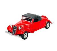 Welly - Modelo de coche compatible con Citroen Traction Avant 11B Cabrio Soft Top Rojo 1934-1957 ca 1/34-1/39 Metal Modelo Auto Die Cast Nuevo en caja