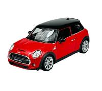 Welly - Modelo de coche compatible con Mini Cooper S F56 New Hatch de 3 puertas, color rojo con techo negro 2014, color rojo aprox. 1/24 1:24 metal