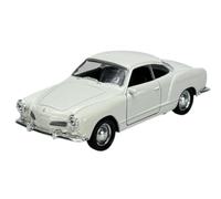 Welly - Modelo de coche compatible con VW Volkswagen Karmann GHIA Coupe Blanco ca 1/34-1/39 Metal Die Cast nuevo en caja