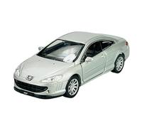Welly Peugeot 407 Coupe Plata 2004 - 2011 ca 1/34-1/46 Metal Modelo Coche Die Cast Nuevo en caja