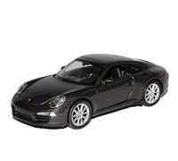Welly Porsche 911 991 Carrera S Gris Negro Coupe a partir de 2011 ca 1/43 1/36-1/46 Modelo Coche