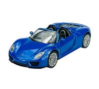 Welly Porsche 918 Spyder Azul A partir de 2013 1/34-1/39 Modelo de metal Coche Die Cast Nuevo en caja