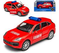Welly Porsche Cayenne III PO536 Bomberos Rojo 3ª Generación a partir de 2017 ca 1/43 1/36-1/46 Modelo Coche