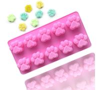 WELLYUK Silicone Mold Ice Tray Dog Mini Cat Paw Print Animal Cupcake Cute Muffin Baking Cup Cake Chocolate Soap Candy Candle Pin