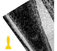 Wellzenith Forged Carbon Film, 150 x 30 cm, Self-Adhesive Car Film Made of Vinyl, Forge Vinyl Film (Glänzend Schwarz)