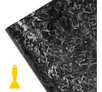 Wellzenith Forged Carbon Film, 150 x 30 cm, Self-Adhesive Car Film Made of Vinyl, Forge Vinyl Film (Schwarz)