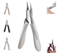 Welnax NailPro Guard - Designed for Ingrown and Thick Nails, Ultra-Thin Sharp Stainless Steel Blades, Featuring Permanently Sharp Steel and a Simple Pivoting Head - Easy Grip and Squeeze (White)