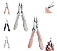 Welnax NailPro Guard - Designed for Ingrown and Thick Nails, Ultra-Thin Sharp Stainless Steel Blades, Featuring Permanently Sharp Steel and a Simple Pivoting Head - Easy Grip and Squeeze (White+Pink)