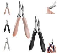Welnax NailPro Guard - Designed for Ingrown and Thick Nails, Ultra-Thin Sharp Stainless Steel Blades, Featuring Permanently Sharp Steel and a Simple Pivoting Head - Easy Grip and Squeeze (Pink+Black)