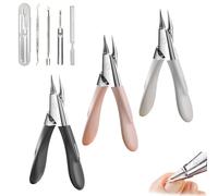 Welnax Nailpro Guard - Designed for Ingrown and Thick Nails, Welnax Nail Clippers, Portable Ultra Sharp Stainless Steel Nail Clippers, Ultra-Thin, Easy Grip and Squeeze (3pcs-Mix)