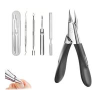 Welnax Nailpro Guard - Designed for Ingrown and Thick Nails, Welnax Nail Clippers, Portable Ultra Sharp Stainless Steel Nail Clippers, Ultra-Thin, Easy Grip and Squeeze (Black)