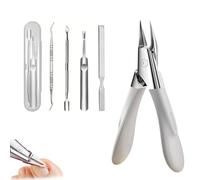 Welnax Nailpro Guard - Designed for Ingrown and Thick Nails, Welnax Nail Clippers, Portable Ultra Sharp Stainless Steel Nail Clippers, Ultra-Thin, Easy Grip and Squeeze (White)