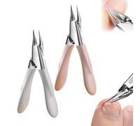 Welnax Nailpro Guard, Welnax Nail Clippers Designed for Ingrown and Thick Nails,Ultra-Thin Sharp Stainless Steel Blades, Non-Slip Handle, Precise Clipping,for All Nail Types (Pink+White)
