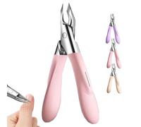 Welnax Nailpro Guard, Welnax Nailpro Guard Clippers, Designed for Ingrown and Thick Nails, Ergonomic Non-Slip Handle, Portable Sharp Stainless Steel Nail Clippers, for All Nail Types (Pink)