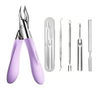 Welnax Nailpro Guard, Welnax Toenail Clipper, Ultra-Thin Sharp Stainless Steel Blades, Seamless Design, Ergonomic Non-Slip Handle for Precise, Non-Slip Handle of All Nail Types (Purple)