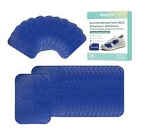 Welnove 25ct Moleskin Apósitos antiampollas para pies - Moleskine para ampollas para zapatos (película brillante de baja fricción - kein herkömmliches gepolstertes Moleskin) protege zonas sensibles