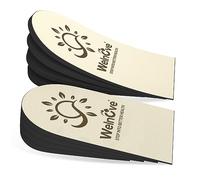 Welnove 4 capas de zapatos ajustables para piernas desiguales Discrepancia de la longitud de la pierna Dolor de talón - 1 pulgada Incremento de la altura Inserto (Beige, tamaño L)