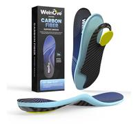 Welnove - Almohadillas de fibra de carbono para alivio del dolor de fascitis plantar, pies planos, pies huecos, neuroma de Morton y dolor en el antepié XS