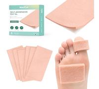 Welnove Chiropody Felt Moleskin Tape, Self Adhesive Felt Pads for Foot Pain - Instant Relief for Painful Rubbing, Ideal for Blister Prevention, Bunions, Calluses & Discomfort - 6 Pack