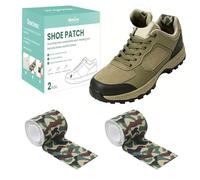 Welnove Cinta de reparación de zapatos para agujeros, diseño de camuflaje autoadhesivo, parche para el dedo del pie, talón deportivo, tenis, trabajo, senderismo, zapatos para correr (2 x 39 pulgadas