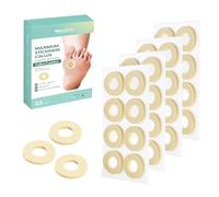 Welnove Cojines de maíz para dedos de los pies - 32 cojines de callos con adhesivo autoadhesivo resistente al agua, proporcionan amortiguación y reducen el dolor de la fricción de los callos, protege