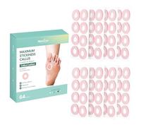 Welnove Cojines de maíz para dedos de los pies - 64 cojines de callos con adhesivo autoadhesivo resistente al agua, proporcionan amortiguación y reducen el dolor de la fricción de los callos, protege