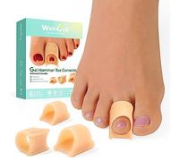 Welnove Corrector de Dedos en Martillo - Paquete de 6 Férulas para Dedos - Enderezadores de Dedos de Gel Suave - Realinea Dedos Doblados, Curvados, Torcidos, en Garra, en Martillo - Corrector de Dedos
