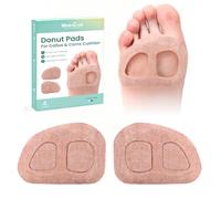 Welnove Donut Pads for Callus and Corns - 4 unidades Callus Cushions for Feet - Almohadillas para callos y callos para pies - Almohadillas protectoras para callos y callos