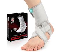 Welnove Drop Foot Brace for Walking,AFO Ankle Brace with Arch Support ,Relieve The Instability of Lower Limbs by Foot Drop, MS, TBI, Spinal Cord Injury, Cerebral Palsy (2 Pack, Left & Right, Grey)