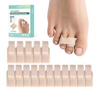 Welnove Enderezador de dedos en martillo, paquete de 16 vendas rotas, corrector de dedos en martillo para mujeres, férulas para dedos torcidos, dedos rizados, dedos doblados (grande, beige)