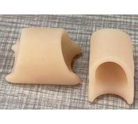 Welnove Hammertoe Corrector - 6 Pack Gel Toe Straighteners for Bent, Curled & Crooked Toes, Day & Night Comfort, Beige, Large