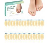 Welnove Hydrocolloid Blister Bandages Insoles - 29ct - Water Resistant Blisters Bandages - Adhesive Blister Pads for Heel, Feet, Toe - Gel Blister Chshions for Prevention & Recovery (Toe Pack)