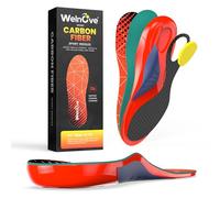 Welnove Plantillas deportivas de fibra de carbono con soporte de arco, absorción de impactos profesional y retorno de energía para correr, baloncesto y entrenamiento de alto impacto, estabilidad