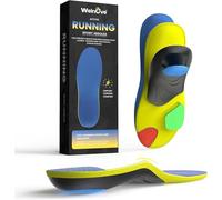 Welnove Plantillas deportivas para correr, plantillas de absorción de choque con soporte de arco para alivio del dolor de pies, plantillas de zapatos Orthotics para mujeres y hombres, XS 36-37