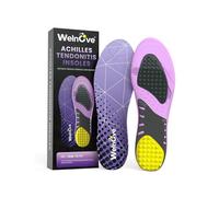 Welnove Plantillas ortopédicas para la tendinitis de Aquiles y fascitis plantar, con almohadilla de talón engrosada para aliviar el dolor de pies G-Mujer 45-46|Hombre 43-44
