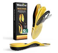 Welnove Plantillas para correr para hombre y mujer con soporte de arco - Plantillas ortopédicas para fascitis plantar, pies planos y pies inclinados | Almohadilla de talón para zapatos de trabajo y