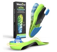 Welnove Plantillas Work Boot - Soporte alto para todo el día para comodidad - Alivio para fascitis plantar, pies planos, tendinitis de Aquiles y dolor en el talón - S